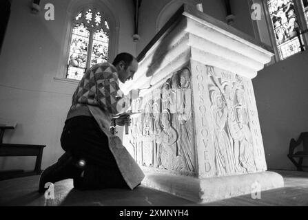 Kapelle Altar - Blundells Schule, Devon????? 15. April 1994 Bild von Roger Bamber Stockfoto