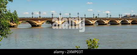 Pont de Pierre, Bordeaux, Nouvelle Aquitaine, Frankreich Stockfoto