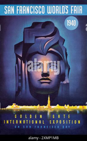 San Francisco World's Fair. 1940 von Kees van der Laan (1903–1983). Poster veröffentlicht 1940 in den USA. Stockfoto