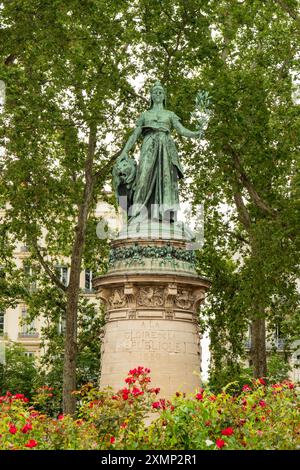 Statue der Republik, Place Carnot, Lyon, Rhone, Frankreich Stockfoto