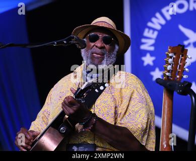 Newport, RI, 28. Juli 2024. Taj Mahal tritt beim Newport Folk Festival auf, auf der Harbor Bühne im Fort Adams Park. @ Veronica Bruno / Alamy Stockfoto