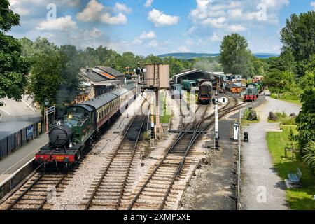 Buckfastleigh Station an der South Devon Railway Heritage Line, Devon, England, Großbritannien Stockfoto