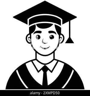 Vektor-Illustration des Graduiertenstudenten Icons Vektor Stock Vektor