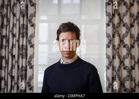 Rory Stewart, britischer Wissenschaftler, Fernsehsender, Schriftsteller und ehemaliger Diplomat und Politiker, fotografiert im Juli 2024 in London Stockfoto