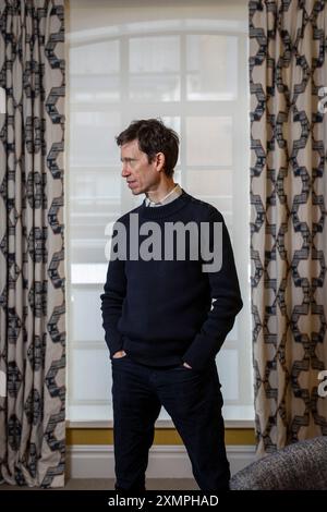 Rory Stewart, britischer Wissenschaftler, Fernsehsender, Schriftsteller und ehemaliger Diplomat und Politiker, fotografiert im Juli 2024 in London Stockfoto