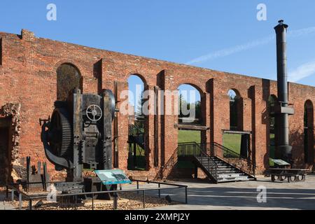 Ruinen von Tredegar Iron Works, jetzt eine bürgerliche Krieg Visitors Center, Richmond, Virginia Stockfoto