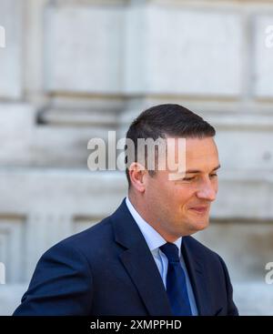 London, Großbritannien. Juli 2024. Wes Streeting Wes MP - Secretary of State for Health and Social Care verlässt Kabinettsbüro Credit: Richard Lincoln/Alamy Live News Stockfoto