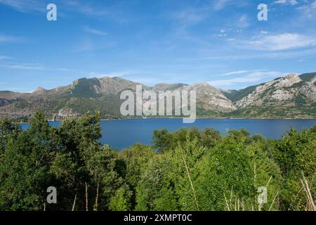 Stausee Barrios de Luna in der Provinz León. Spanien. Stockfoto