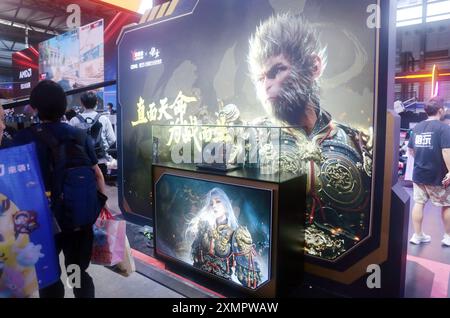 Shanghai, China. Juli 2024. Black Myth: Wukong wird am 26. Juli 2024 auf der ChinaJoy 2024 in Shanghai, China, gezeigt. (Foto: Costfoto/NurPhoto) Credit: NurPhoto SRL/Alamy Live News Stockfoto