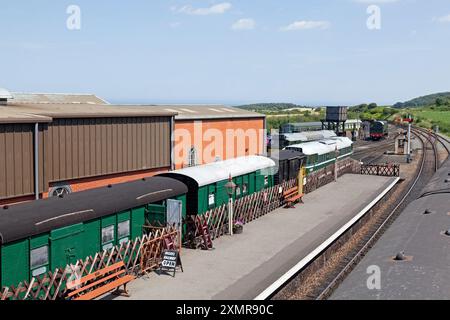 Werkstätten der North Norfolk Railway am Bahnhof Weybourne Stockfoto