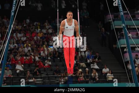 Bercy Arena, Paris, Frankreich. Juli 2024. Tritt während der // in der Bercy Arena in Paris, Frankreich an. Ulrik Pedersen/CSM/Alamy Live News Stockfoto