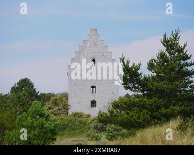 Den Tilsandede Kirke in Skagen, Dänemark. Eine berühmte alte, in der Dünenkirche begraben, früher teilweise mit Sand bedeckt. Stockfoto
