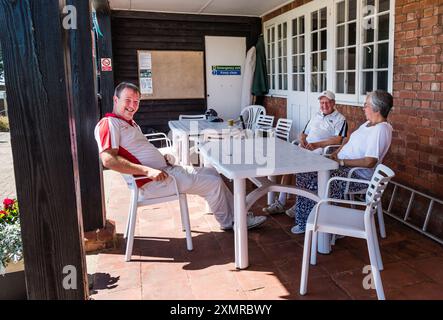 English National Double GC Croquet Championship. Wettbewerb um die besten Spieler in England. Stockfoto