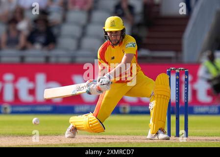 29. Juli 2024; Old Trafford Cricket Ground, Manchester, England; The Hundred Womens Cricket, Manchester Originals versus Trent Rockets; Nat Sciver-Brunt of Trent Rockets in Batting Action Credit: Action Plus Sports Images/Alamy Live News Stockfoto