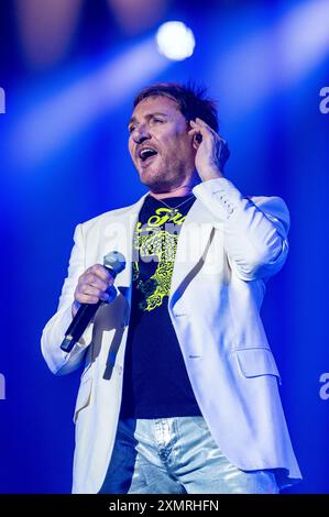 Duran Duran tritt am 4. Tag beim Latitude Festival 2024 auf. Henham Park, Southwold, Suffolk, Großbritannien. Juli 2024. ****STRENG KEIN DRITTER SALEAND STRENG KEINE KOMMERZIELLE NUTZUNG AUSSCHLIESSLICH REDAKTIONELLE VERWENDUNG***** Quelle: Gary Stafford/Alamy Live News Stockfoto