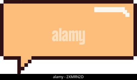 Die Pixelbild-Sprechblase zeigt eine leere Konversation für Ihren Text an Stock Vektor