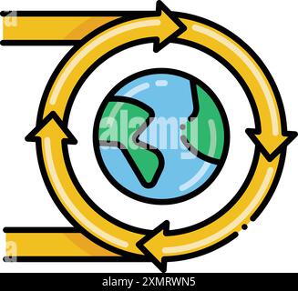 Zirkuläre Lieferkette Stock Vektor