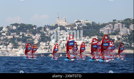 Marseille, Frankreich. Juli 2024. Seemänner treten am 29. Juli 2024 bei den Olympischen Spielen 2024 in Marseille an. Quelle: Zheng Huansong/Xinhua/Alamy Live News Stockfoto