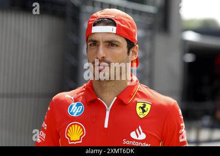 Mogyorod, Ungarn. Juli 2024. Formel 1 großer Preis von Ungarn in Hungaroring, Ungarn. Im Bild: Carlos Sainz (SPA) von Scuderia Ferrari © Piotr Zajac/Alamy Live News Stockfoto