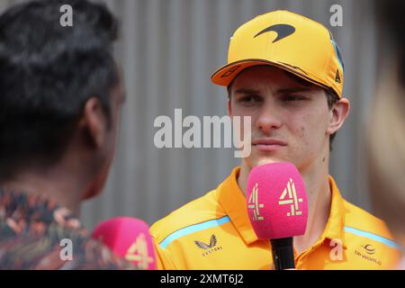 Mogyorod, Ungarn. Juli 2024. Formel 1 großer Preis von Ungarn in Hungaroring, Ungarn. Im Bild: Oscar Piastri (aus) vom McLaren Formel-1-Team © Piotr Zajac/Alamy Live News Stockfoto