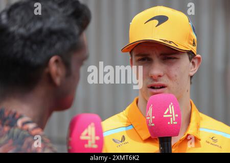 Mogyorod, Ungarn. Juli 2024. Formel 1 großer Preis von Ungarn in Hungaroring, Ungarn. Im Bild: Oscar Piastri (aus) vom McLaren Formel-1-Team © Piotr Zajac/Alamy Live News Stockfoto