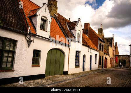 St. John in der Meers-Straße in Brügge, Belgien. Stockfoto