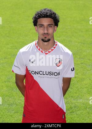 UTRECHT - Zidane Iqbal vom FC Utrecht während der Pressemitteilung des FC Utrecht im Galgenwaard-Stadion am 29. Juli 2024 in Utrecht, Niederlande. ANP | Hollandse Hoogte | GERRIT VAN COLOGNE Stockfoto