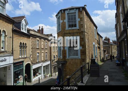 Catherine Hill in Frome. Somerset, England, Vereinigtes Königreich. Juni 2024. Stockfoto