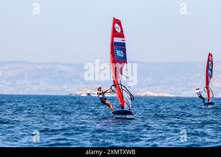 Marseille, Frankreich. Juli 2024. MARSEILLE, FRANKREICH - JULI 30: Sara Wennekes aus den Niederlanden tritt am 30. Juli 2024 an den Olympischen Spielen Paris 2024 in Marseille Marina an. (Foto von ICON Sport/BSR Agency) Credit: BSR Agency/Alamy Live News Stockfoto