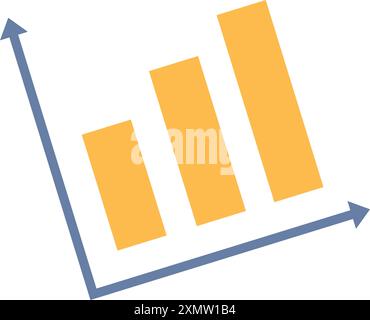 Balkendiagramm mit steigendem Geschäftserfolg Stock Vektor