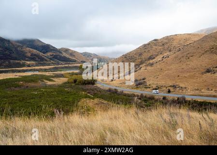 New Zealand State Highway 73 (Great Alpine Highway) Stockfoto