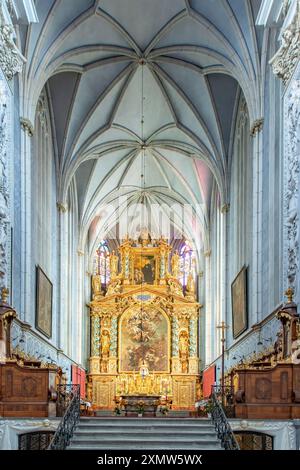 Der Chor, Erentrudis-Kapelle im Kloster Gottweig, Furth-bei Gottweig, Österreich Stockfoto