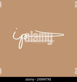 IP-Signatur-Logo-Vorlage Stock Vektor