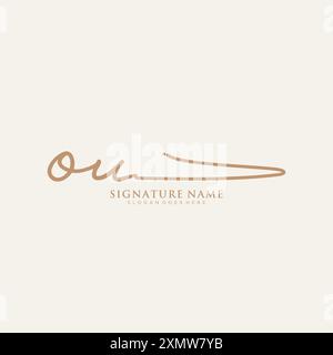 Vorlage für Unterschriftenlogo für OE Stock Vektor