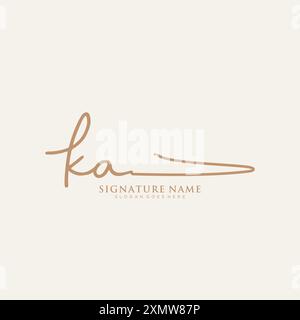 Vorlage für KA-Signature-Logo Stock Vektor