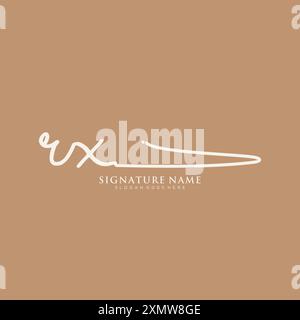 RX-Signatur-Logo-Vorlage Stock Vektor