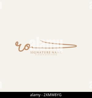 RO-Signatur-Logo-Vorlage Stock Vektor
