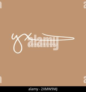YX-Signatur-Logo-Vorlage Stock Vektor