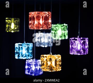 Detailansicht des zeitgenössischen Leuchte Stockfoto