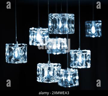 Detailansicht des zeitgenössischen Leuchte Stockfoto