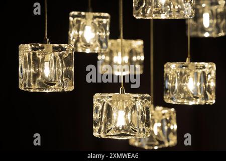 Detailansicht des zeitgenössischen Leuchte Stockfoto