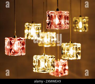 Detailansicht des zeitgenössischen Leuchte Stockfoto