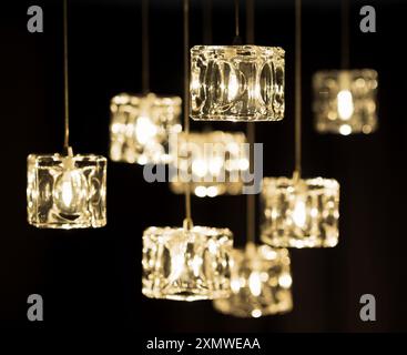 Detailansicht des zeitgenössischen Leuchte Stockfoto