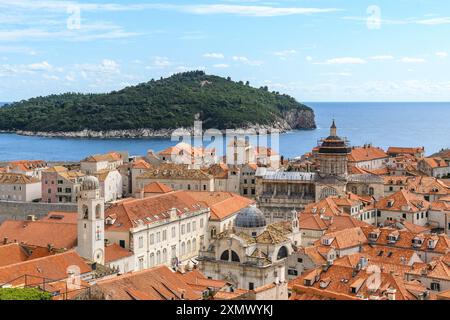 Dubrovnik, Kroatien - 5. Oktober 2019: Malerischer Blick auf die historische Altstadt. Stockfoto