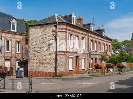 Landschaft rund um Yport, eine Gemeinde im Departement seine-Maritime in der Normandie, Frankreich Stockfoto