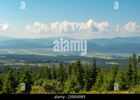 Blick nach Süden von der Hohen Tatra, Slowakei Stockfoto