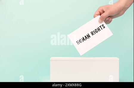 Menschenrechte, Gleichheit, Vielfalt, Gerechtigkeit und Hoffnung, gegenseitige Achtung, Toleranz und menschliche Beziehungen Stockfoto