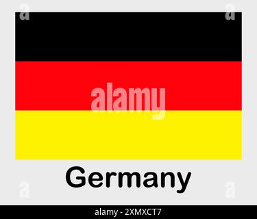 Deutsche Nationalflagge. Banner, Flaggenmast des Statussymbols Stock Vektor