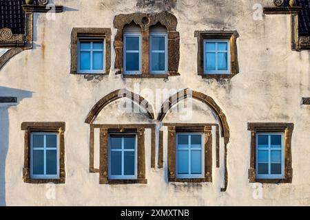 Eine historische Hausfassade in Bad Hersfeld Stockfoto