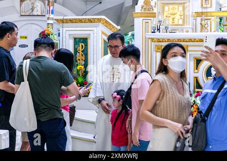 Sto. Nino de Paz Greenbelt Catholic Chapel, Manila, Philippinen Stockfoto